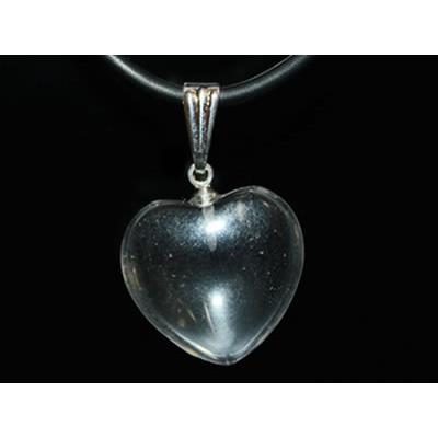 Pendentif Coeur en Cristal de Roche 1,8 cm