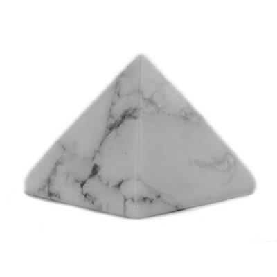 Pyramide en Pierre d'Howlite Blanche 4 cm