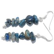 Boucles d'Oreilles en Lapis Lazuli et Argent 925 Style Baroque