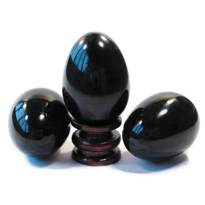 Obsidienne Oeil Céleste Oeuf en Pierre 5 cm avec Socle