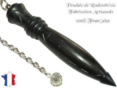Pendule Atlante Plombé en Bois d'Ebène du Gabon Pièce Unique N°ATLAEBPLTH-23