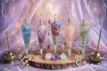 Pendules Orgonites C�nes Facett�s