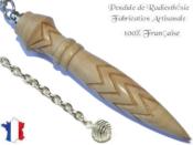 Pendule Egyptien Thot Plombé en Bois de Noisetier (Coudrier) Gravé Pièce Unique N°THONOIPL-1