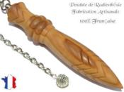 Pendule Egyptien Thot Plomb en Bois d'Olivier Grav Modle Unique NTHOOLPL-161