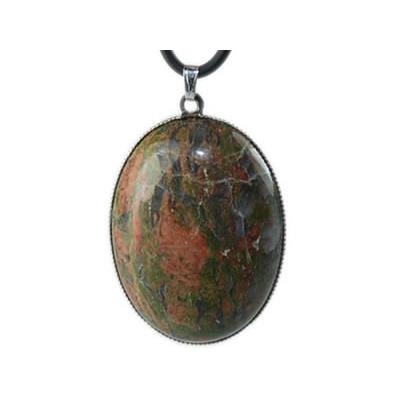 Unakite Pendentif Cabochon Ovale 40X30 mm