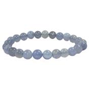 Bracelet en Pierres Boules de Calcédoine Bleue (8 mm)