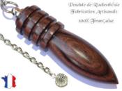 Pendule Divinatoire Djed Plombé en Bois de Violette Pièce Unique N°DJVIPL-10