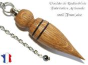 Pendule Goutte en Bois de Chêne de Provence Pièce Unique N°GOUCH-4