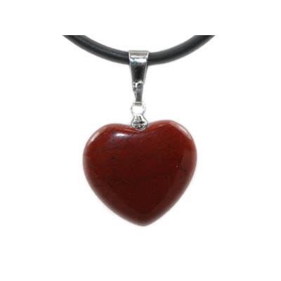 Pendentif Coeur en Jaspe Rouge 1,8 cm