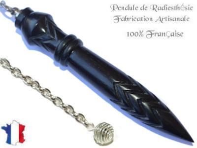 Pendule Egyptien Thot Plombé en Bois d'Ebène du Gabon Pièce Unique N°THOEBPL-86