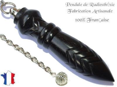 Pendule de Thot Plombé en Bois d'Ebène du Gabon Pièce Unique N°THOEBPLPTT- 199