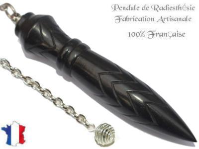 Pendule de Thot Plombé en Bois d'Ebène du Gabon Pièce Unique N°THOEBPLPT- 219