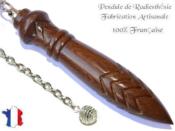 Pendule de Thot Plomb en Bois d'Ebne Verte Pice Unique NTHOEBVPLPT- 11