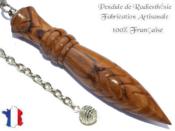 Pendule Egyptien Thot Plomb en Bois d'Olivier Grav Modle Unique NTHOOLPL-163