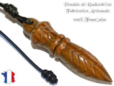 Pendule Egyptien Thot Plombé en Bois de Palo Santo Gravé Pièce Unique N°THOPALPLPT-58