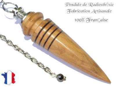 Pendule Triak en Bois d'Olivier Pièce Unique N°TRIOL-14