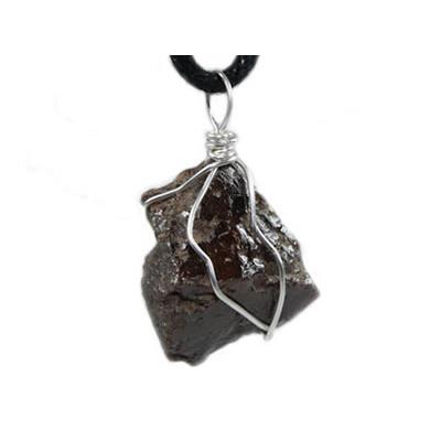 Pendentif Authentic en Pierre Brute de Zircon et Argent 925