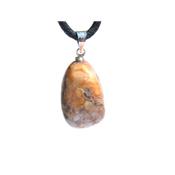 pendentif Pierre Roule d'Agate Crazy Lace Blire Argente