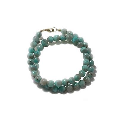 Collier en Pierres Boules d'Amazonite du Bresil 6 mm