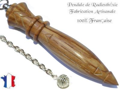 Pendule Atlante Plombé en Bois d'Olivier Pièce Unique N°ATLAEBPLTH-20