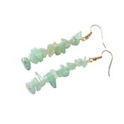 Boucles d'Oreilles en Aventurine Verte Style Baroque