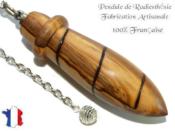 Pendule Celte Plomb Cration en Bois d'Olivier Pice unique NCELOLIPL-2