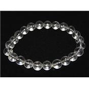 Bracelet en Pierres Boules de Cristal de Roche (8 mm)