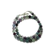 Collier en Pierres Boules de Fluorine Multicolore 8 mm