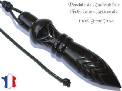 Pendule de Thot Plombé en Bois d'Ebène du Gabon Pièce Unique N°THOEBPLPTT- 198