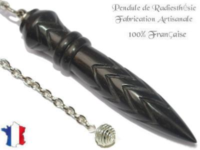 Pendule de Thot Plombé en Bois d'Ebène du Gabon Pièce Unique N°THOEBPLPT- 215