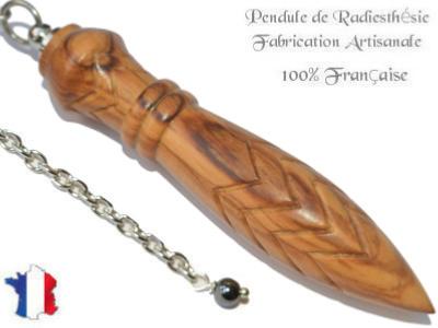 Pendule Egyptien Thot en Bois d'Olivier Gravé Pièce Unique N°THOOLPT-207