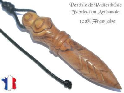 Pendule Egyptien Thot Plombé en Bois d'Olivier Gravé Modèle Unique N°THOOLPLC-182