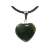 Pendentif Coeur en Agate Mousse 1,8 cm