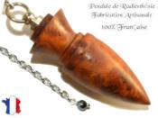 Pendule Amon Création en Bois de Loupe de Thuya Pièce Unique N°AMTHU-15