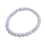 Bracelet en Pierres Boules de Calcdoine Bleue (6 mm)