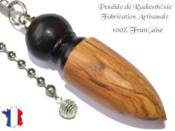 Pendule Celte Plomb Cration en Bois d'Olivier et bois d'bne Pice unique NCELEBOLIPL-6