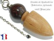 Pendule Celte Cration en Bois de Violette et Bois de Htre Pice unique NCELVIHT-4