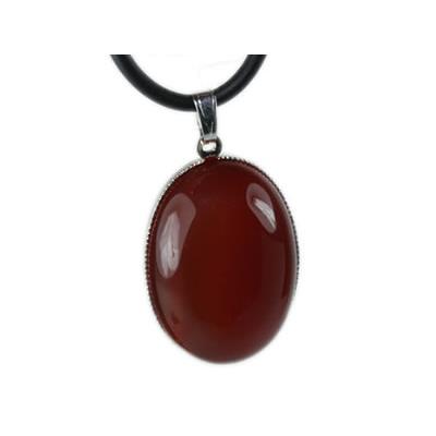 Cornaline Pendentif Cabochon Ovale 25X18 mm