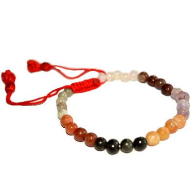 Bracelet 7 Chakras Japa Mala en Pierre Boule de 5 à 6 mm