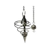 Pendule Spirale en Mtal argent