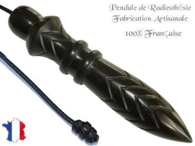 Pendule de Thot Plombé en Bois d'Ebène du Gabon Pièce Unique N°THOEBPLPTC- 243