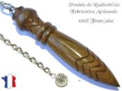 Pendule Egyptien Thot Plomb en Bois de Palo Santo Grav Pice Unique NTHOPALPL-47