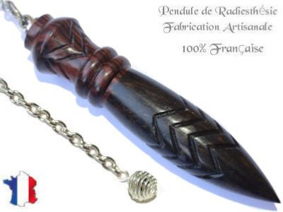 Pendule de Thot Plombé en Bois d'ébène et Bois de Violette Pièce Unique N°THOVIOEBPL-1