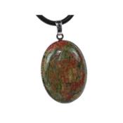 Unakite Pendentif Cabochon Ovale 25x18 mm