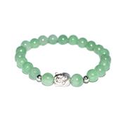 Bracelet en Pierres Boules d'Aventurine Verte 8 mm et Bouddha