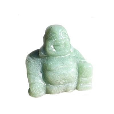 Bouddha Chinois Rieur en Pierre d'Aventurine Verte 5 cm