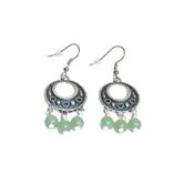 Boucles d'Oreilles Pierres Boules d'Aventurine verte 6 mm Collection Emma