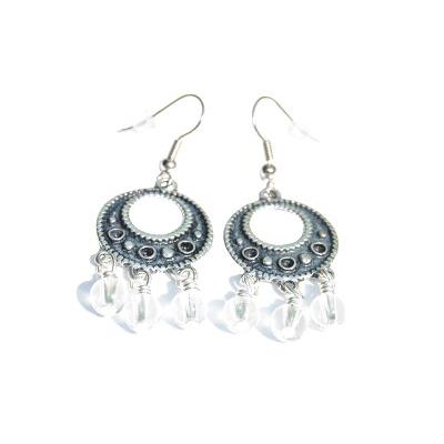 Boucles d'Oreilles Pierres Boules de Cristal de Roche 6 mm Collection Emma