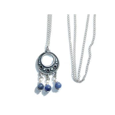 Sautoir Femme Pierres Boules de Sodalite 6 mm Collection Emma