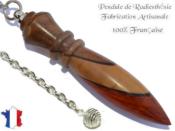 Pendule Egyptien Plombé en Bois de Padouk de Merisier et Noyer Pièce Unique N°EGYPAMENOPL-2